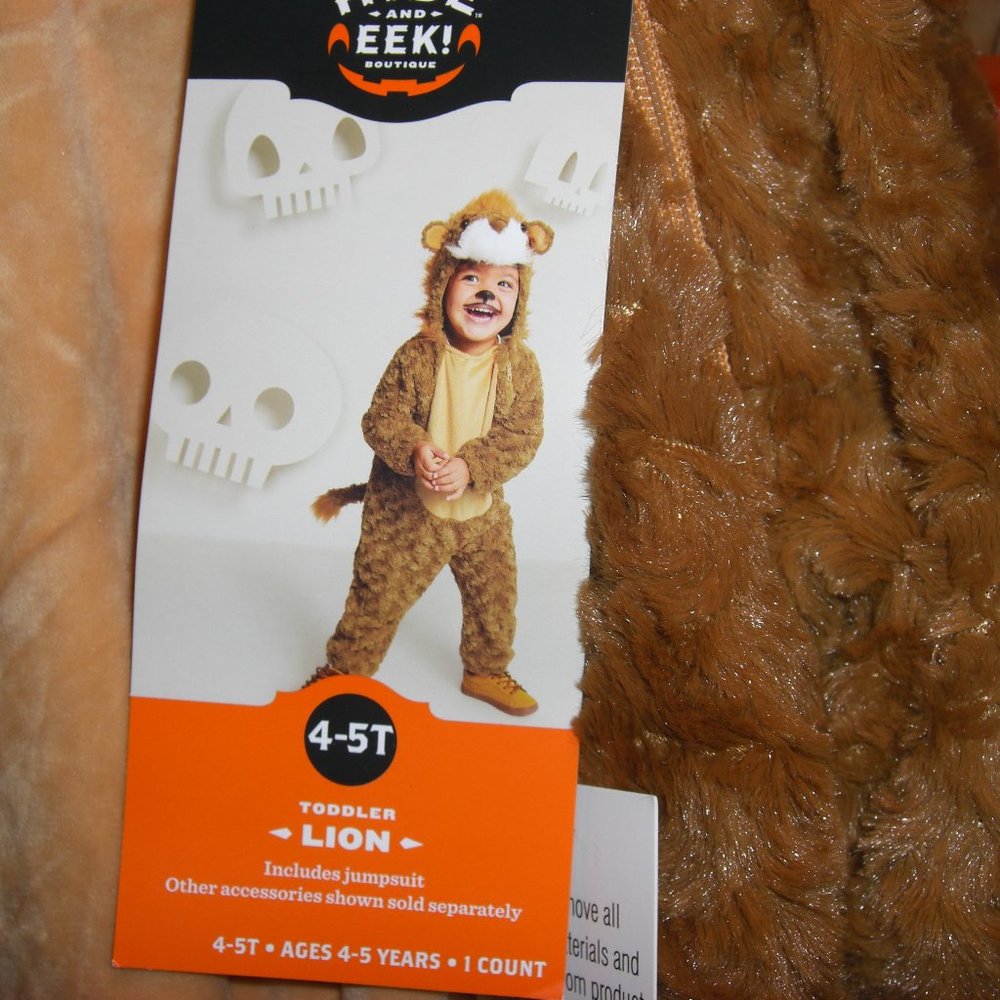 NEW Hyde & EEK YOUTH SIZE 18-24 M Halloween Furry Lion Costume FULL BODY